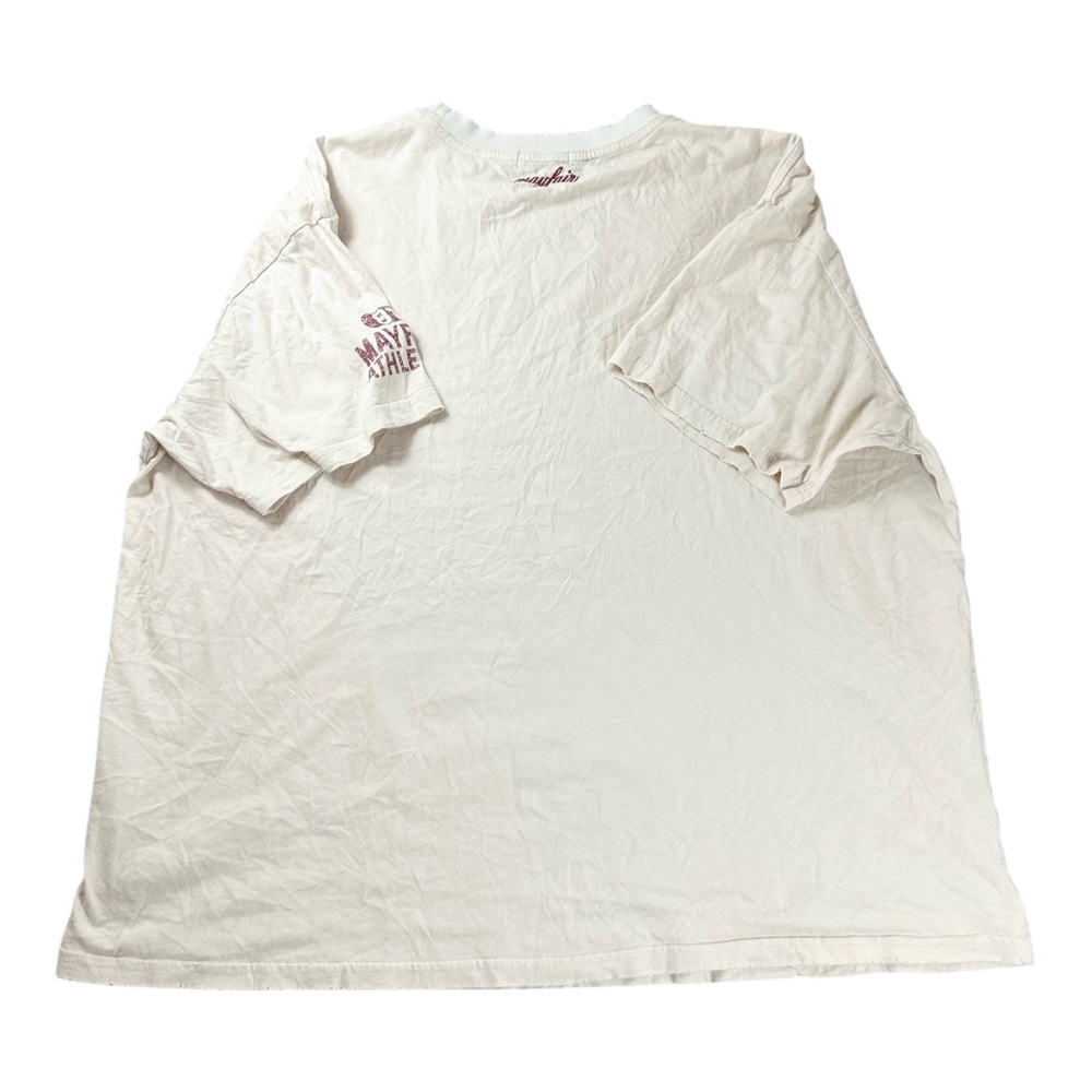 Anthropologie Rooting For U Collegiate T Shirt Distressed NWOT Women Size XXL - Picture 9 of 9